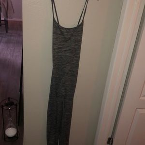 Gray one piece tank top/pants